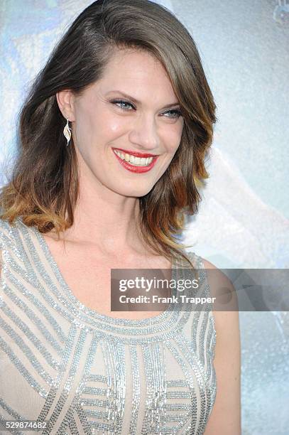 Actress Heather Doerksen arrives at the premiere of Pacific Rim held at the Dolby Theater in Hollywood.