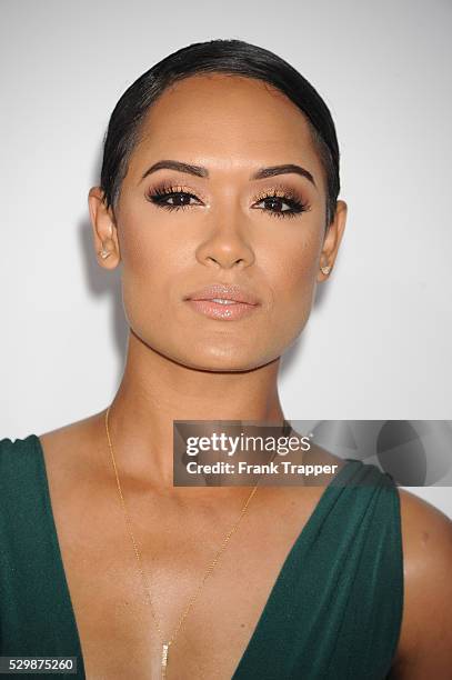 Actress Grace Gealey arrives at the premiere of "Furious 7" held at the TCL Chinese Theater in Hollywood.