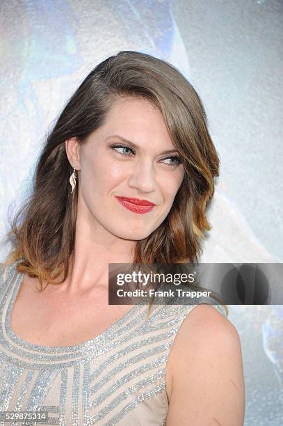 Actress Heather Doerksen arrives at the premiere of Pacific Rim held at the Dolby Theater in Hollywood.