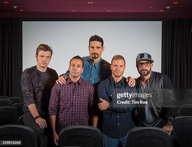 Hollywood, CA, U.S.A -- The BACKSTREET BOYS, from left, Nick Carter, Howie Dorough, Kevin Richardson, Brian Littrell and A.J. McLean pictured in the...