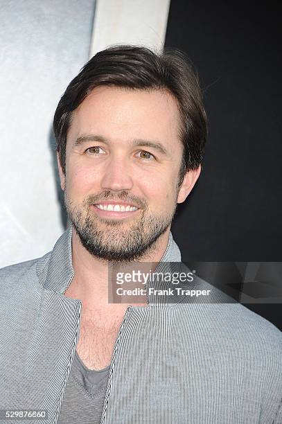 Actor Rob McElhenney arrives at the premiere of Pacific Rim held at the Dolby Theater in Hollywood.