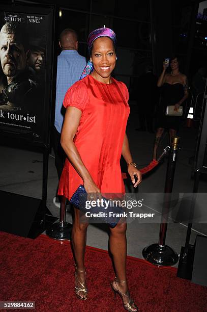 Actress Regina King arrives at the premiere of Dark Tourist held at the ArchLight Hollywood.