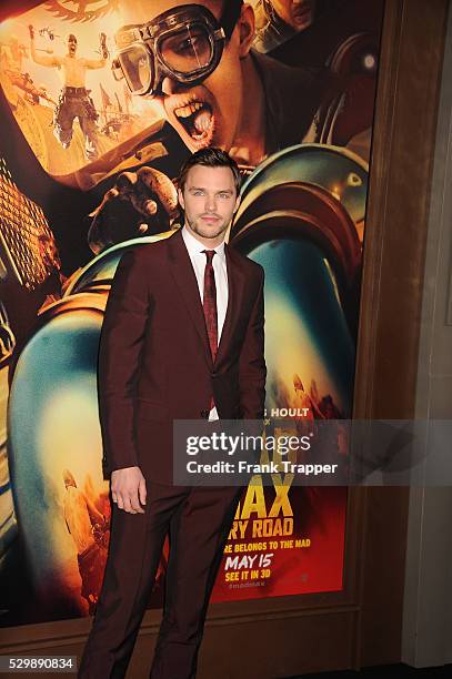 Actor Nicholas Hoult arrives at the premiere of "Mad Max: Fury Road" held at the TCL Chinese Theater in Hollywood.