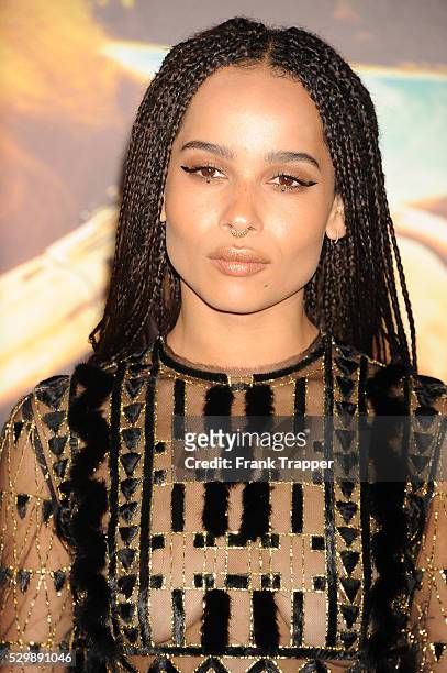 Actress Zoe Kravitz arrives at the premiere of "Mad Max: Fury Road" held at the TCL Chinese Theater in Hollywood.