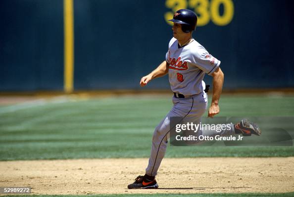 Cal Ripken Jr Base Cal Ripken Jr. #8 of the Baltimore Orioles runs the bases against the ...