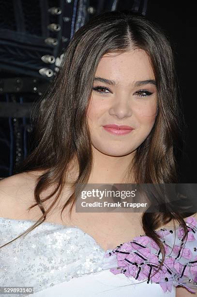 Actress Hailee Steinfeld arrives at the premiere of Romeo & Juliet held at the ArcLight Theater in Hollywood.