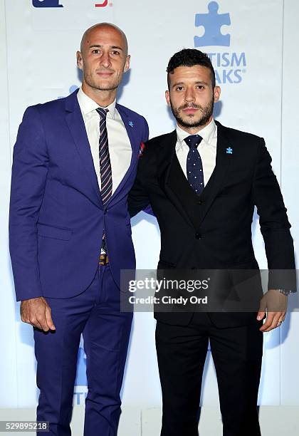 Player Aurelien Collin attends Lead Off For A Cure: Autism Speaks and Major League Baseball join forces at The Metropolitan Museum Of Art on May 9,...
