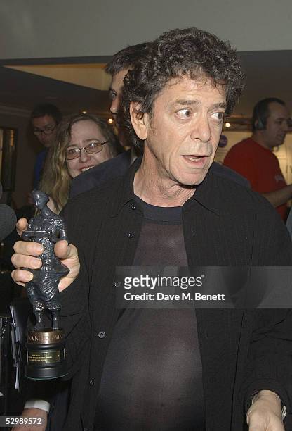 Lou Reed attends the 50th Ivor Novello Awards at Grosvenor House on May 26, 2005 in London. The music awards honour songwriters, composers and music...