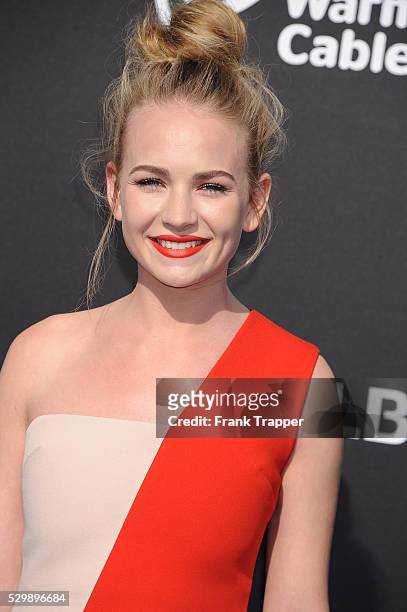 Actress Britt Robertson arrives at the world premiere of "Tomorrowland" held at the AMC Downtown Disney 12 theaters.