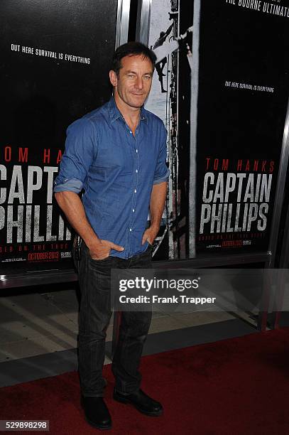 Actor Jason Isaacs arrives at the premiere of Captain Phillips held at the Academy of Motion Picture Arts and Sciences in Beverly HIlls.