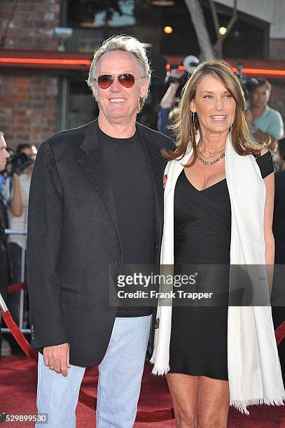 Actor Peter Fonda and wife Portia Rebecca Crockett arrive at the Los Angeles Film Festival for the premiere of Universal Pictures' "Public Enemies"...