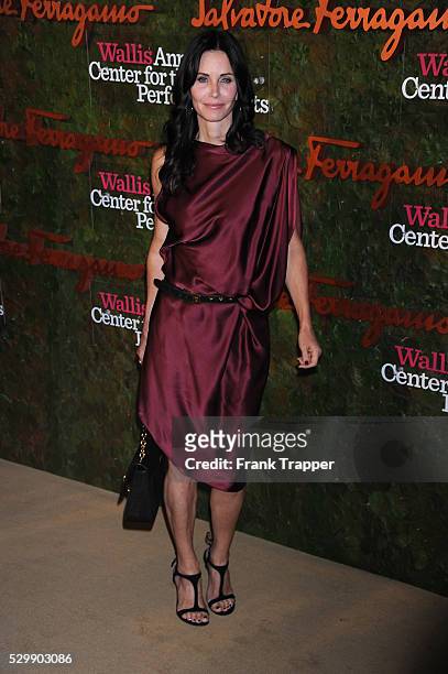 Actress Courtney Cox arrives at the Wallis Annenberg Center for the Performing Arts Inaugural Gala in Beverly HIlls.
