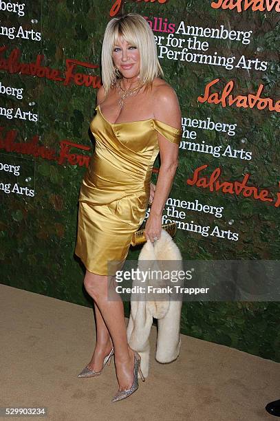 Actress Suzanne Somers arrives at the Wallis Annenberg Center for the Performing Arts Inaugural Gala in Beverly HIlls.