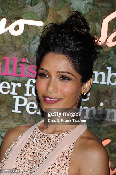 Actress Freida Pinto arrives at the Wallis Annenberg Center for the Performing Arts Inaugural Gala in Beverly HIlls.