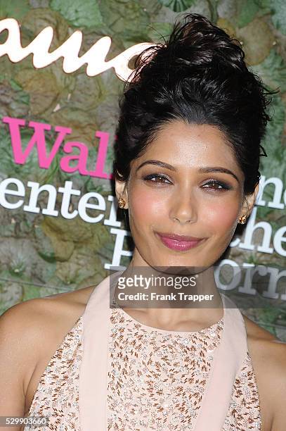 Actress Freida Pinto arrives at the Wallis Annenberg Center for the Performing Arts Inaugural Gala in Beverly HIlls.