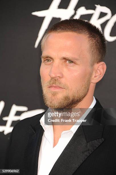 Actor Tobias Santelmann arrives at the premiere of "Hercules" held at TCL Chinese Theater in Hollywood.
