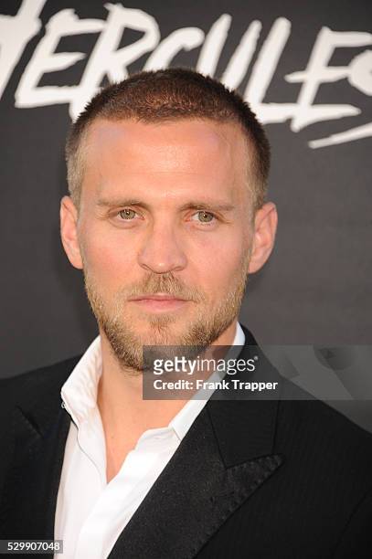 Actor Tobias Santelmann arrives at the premiere of "Hercules" held at TCL Chinese Theater in Hollywood.