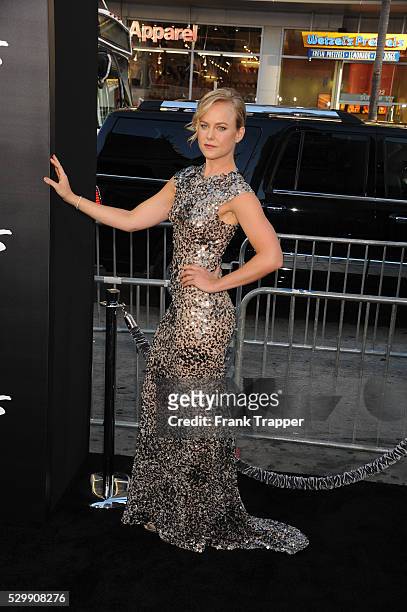Actress Ingrid Bolse Berdal arrives at the premiere of "Hercules" held at TCL Chinese Theater in Hollywood.