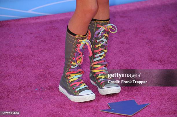 Actress Maggie Elizabeth Jones arrives at the 2012 Teen Choice Awards held at the Gibson Amphitheatre in Universal City, California.