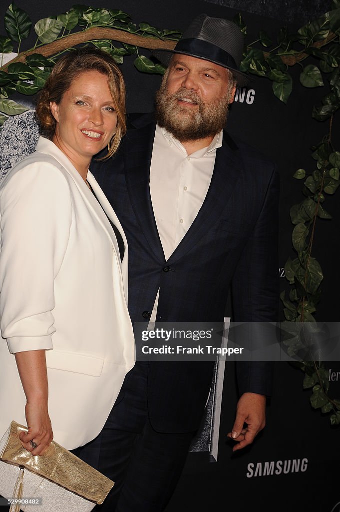 Actor Vincent D'Onofrio and wife Carin van der Donk arrive at the
