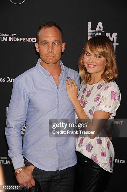 Actors Ethan Embry and Sunny Mabrey arrive at the Los Angeles Film Festival opening night premiere of "Grandma" held at Regal Cinemas L.A. Live.