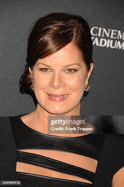 Actress Marcia Gay Harden arrives at the Los Angeles Film Festival opening night premiere of "Grandma" held at Regal Cinemas L.A. Live.