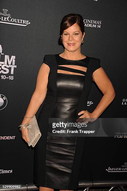 Actress Marcia Gay Harden arrives at the Los Angeles Film Festival opening night premiere of "Grandma" held at Regal Cinemas L.A. Live.