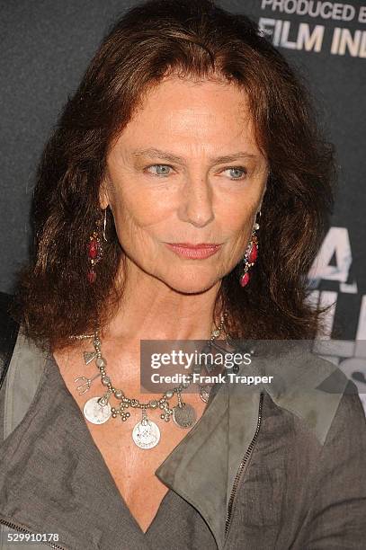 Actress Jacqueline Bisset arrives at the Los Angeles Film Festival opening night premiere of "Grandma" held at Regal Cinemas L.A. Live.