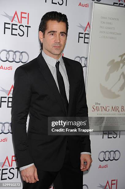 Actor Colin Farrell arrives at the premiere of "Saving Mr. Banks" held at AFI FEST 2013 presented by Audi at TCL Chinese Theatre in Hollywood.