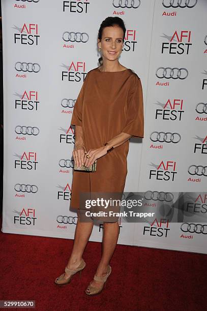 Actress Rachel Griffiths arrives at the premiere of "Saving Mr. Banks" held at AFI FEST 2013 presented by Audi at TCL Chinese Theatre in Hollywood.