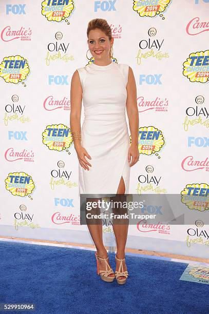 Actress Candace Cameron Bure arrives at the 2014 Teen Choice Awards held at the Shrine Auditorium.