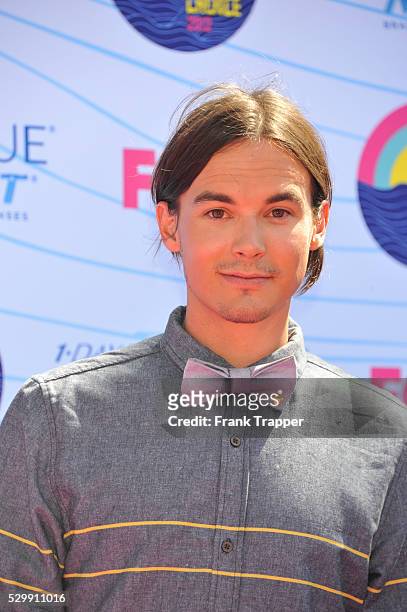 Actor Tyler Blackburn arrives at the 2012 Teen Choice Awards held at the Gibson Amphitheatre in Universal City, California.