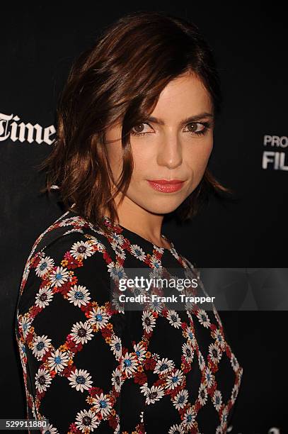 Actress Angela Trimbur arrives at the LAFF Gala Screening of "The Final Girls" held at the Regal Cinemas L.A. Live.