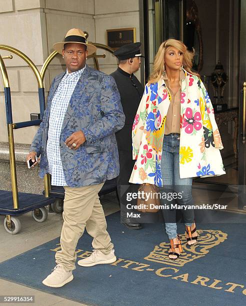 Vincent Herbert and Tamar Braxton are seen on April 21, 2016 in New York City.