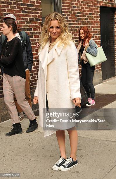 Actress Kaley Cuoco is seen on April 21, 2016 in New York City.