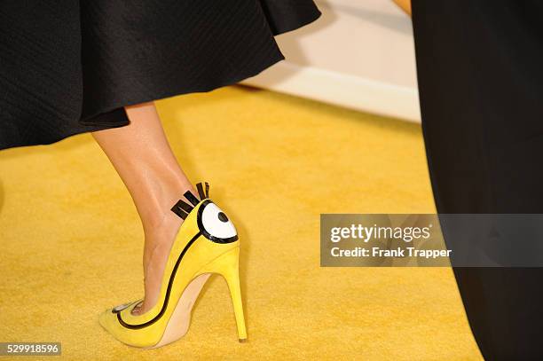 Actress Sandra Bullock arrives at the premiere of "Minions" held at the Shrine Auditorium.
