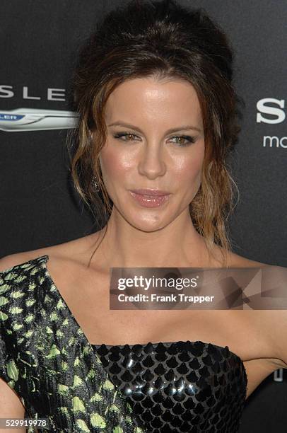 Actress Kate Beckinsale arrives at the premiere of Total Recall held at Grauman's Chinese Theater in Hollywood.