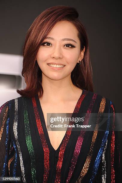 Singer Jane Zhang arrives at the premiere of "Terminator Genisys" held at the Dolby Theater in Hollywood.