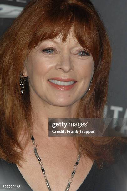 Actress Francis Fisher arrives at the premiere of Total Recall held at Grauman's Chinese Theater in Hollywood.