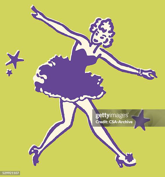 woman dancing - tutu stock illustrations
