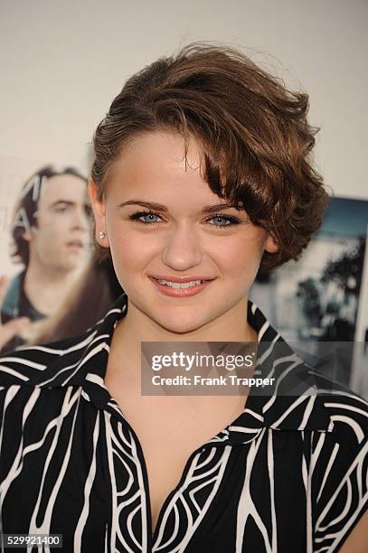 Actress Joey King arrives at the premiere of "If I Stay" held at TCL Chinese Theater in Hollywood.