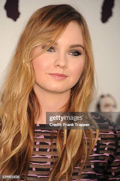 Actress Liana Liberato arrives at the premiere of "If I Stay" held at TCL Chinese Theater in Hollywood.