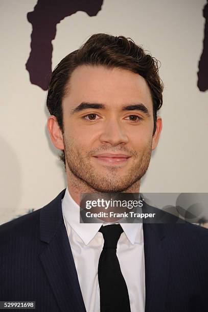 Actor Jamie Blackley arrives at the premiere of "If I Stay" held at TCL Chinese Theater in Hollywood.