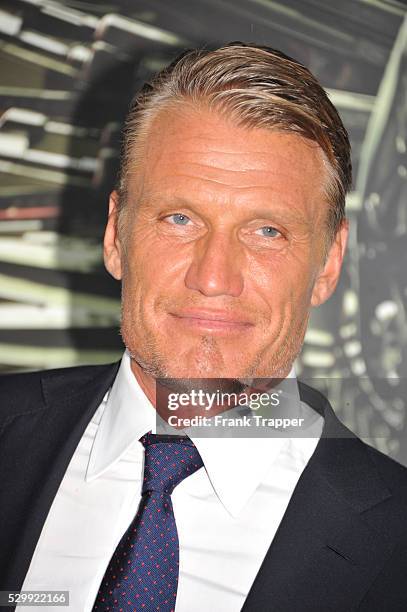 Actor Dolph Lundgren arrives at the premiere of Expendables 2 held at Grauman's Chinese Theater in Hollywood.