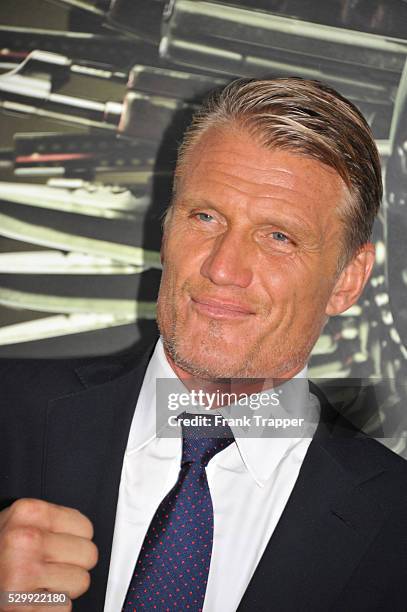 Actor Dolph Lundgren arrives at the premiere of Expendables 2 held at Grauman's Chinese Theater in Hollywood.