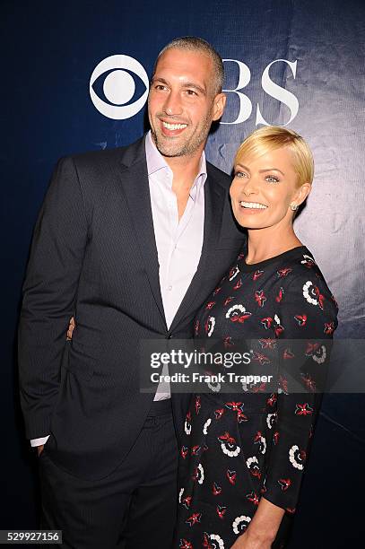 Actress Jaimee Pressly and guest arrive at the CBS, CW and Showtime 2015 Summer TCA Party held at the Pacific Design Center in West Hollywood.