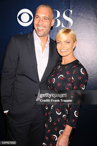 Actress Jaimee Pressly and guest arrive at the CBS, CW and Showtime 2015 Summer TCA Party held at the Pacific Design Center in West Hollywood.