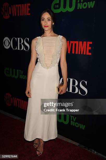 Actress Emmy Rossum arrives at the CBS, CW and Showtime 2015 Summer TCA Party held at the Pacific Design Center in West Hollywood.