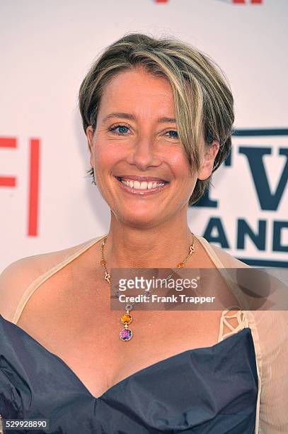 Actress Emma Thompson arrives at the 38th AFI Life Achievement Award honoring Mike Nichols held at Sony Pictures Studios on June 10, 2010 in Culver...
