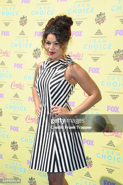 Singer Jordin Sparks arrives at the Teen Choice Awards 2015 held at the USC Galen Center.